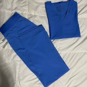 Figs Ceil Blue XS scrubs Livingston casma NWOT